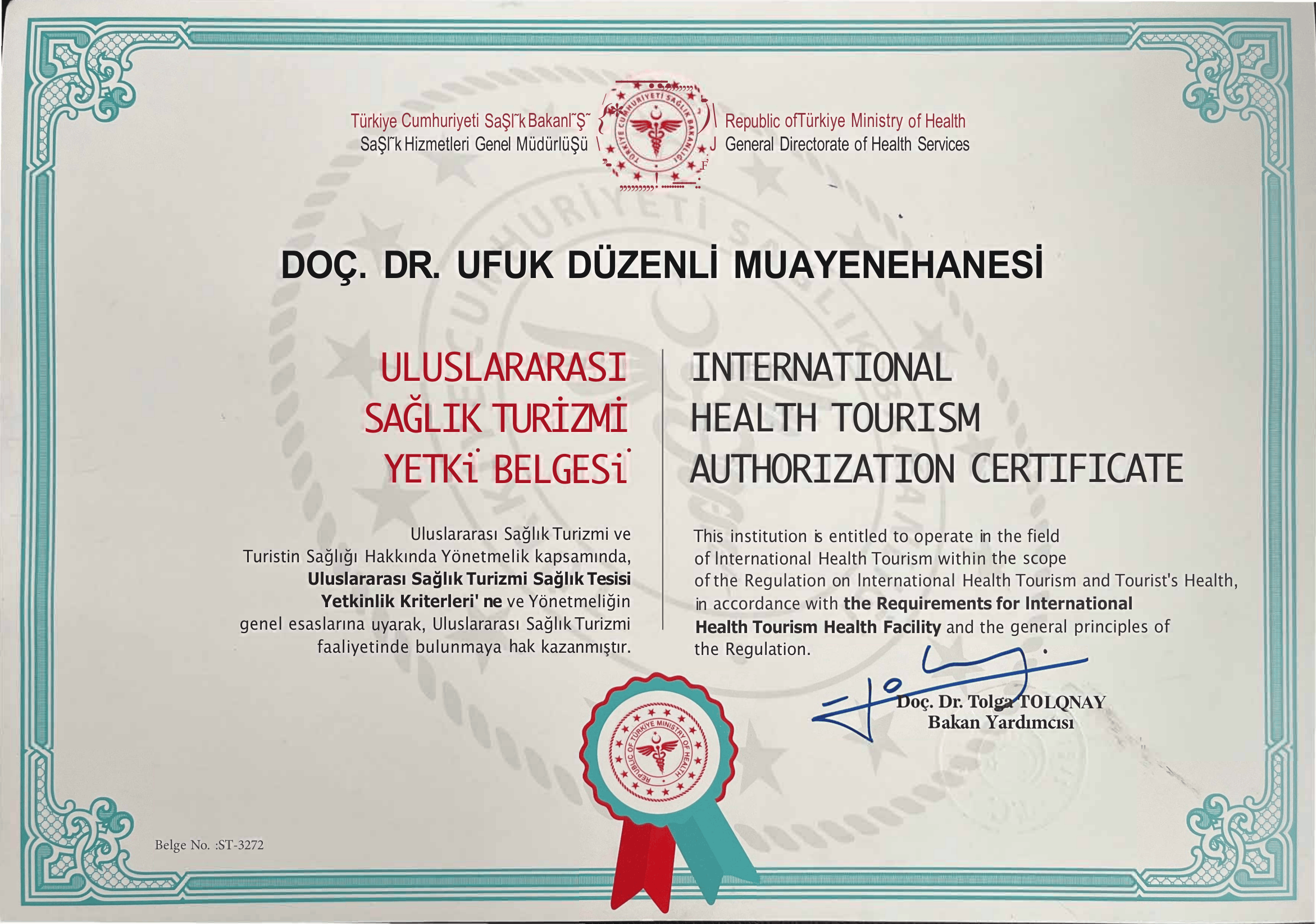 Health Tourism Certificate